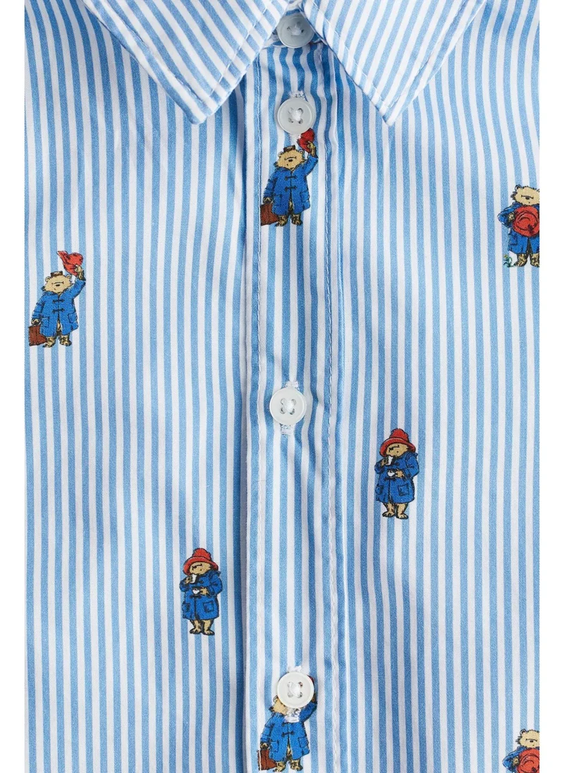 H&M Motif-detail cotton shirt