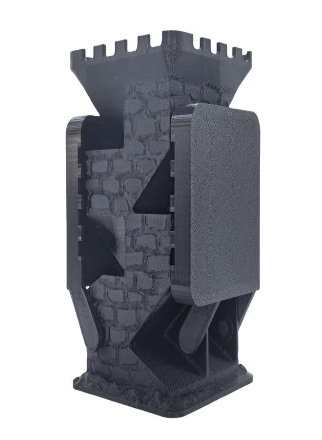 XJPONGC Castle Retro Black Dagger Dice Dice Tower Dungeons and Dragons RPG Tabletop Roleplaying Game Jail D&D (Random 7PCS D20 Dice Set Included) Black - Image 5