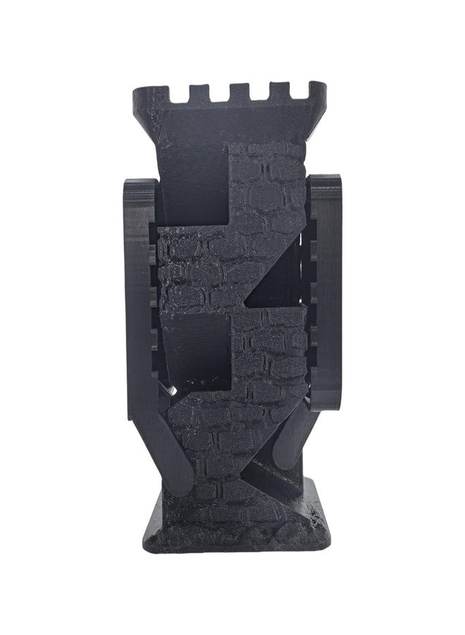 XJPONGC Castle Retro Black Dagger Dice Dice Tower Dungeons and Dragons RPG Tabletop Roleplaying Game Jail D&D (Random 7PCS D20 Dice Set Included) Black - Image 4
