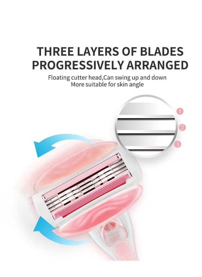 Venus Gillette Venus Triple Blade Razor Refills with White Tea Scent – Pack of 3 for a Luxurious Shaving Experience，no handle included  - Image 3