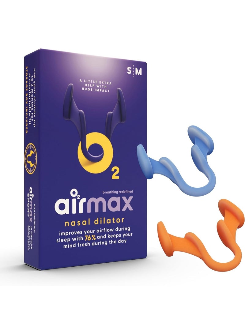 AIR MAX Nasal Dilators Trial Pack - Anti Snoring Devices  - (1x Small & 1x Medium) - Reusable - Image 1