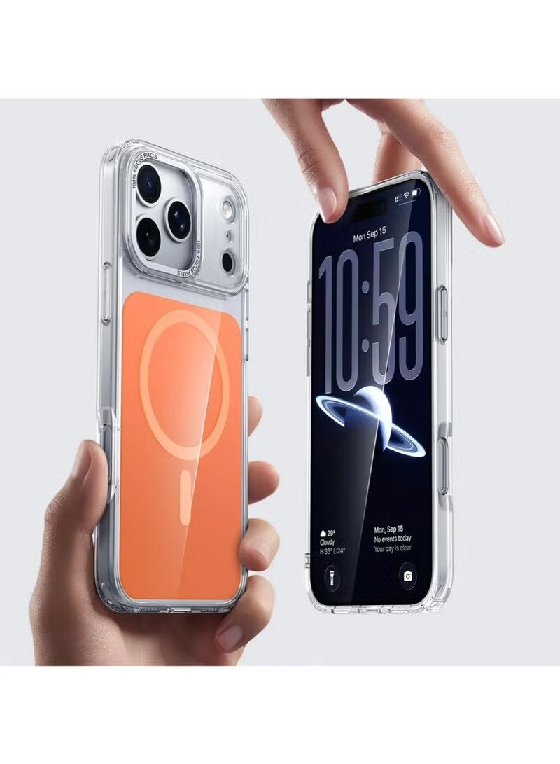 هوت توبيك 【غلاف مغناطيسي شفاف مضاد للاصفرار】غلاف iPhone 17 Pro، واقي رفيع مضاد للسقوط متوافق مع الشحن اللاسلكي المغناطيسي - Image 3