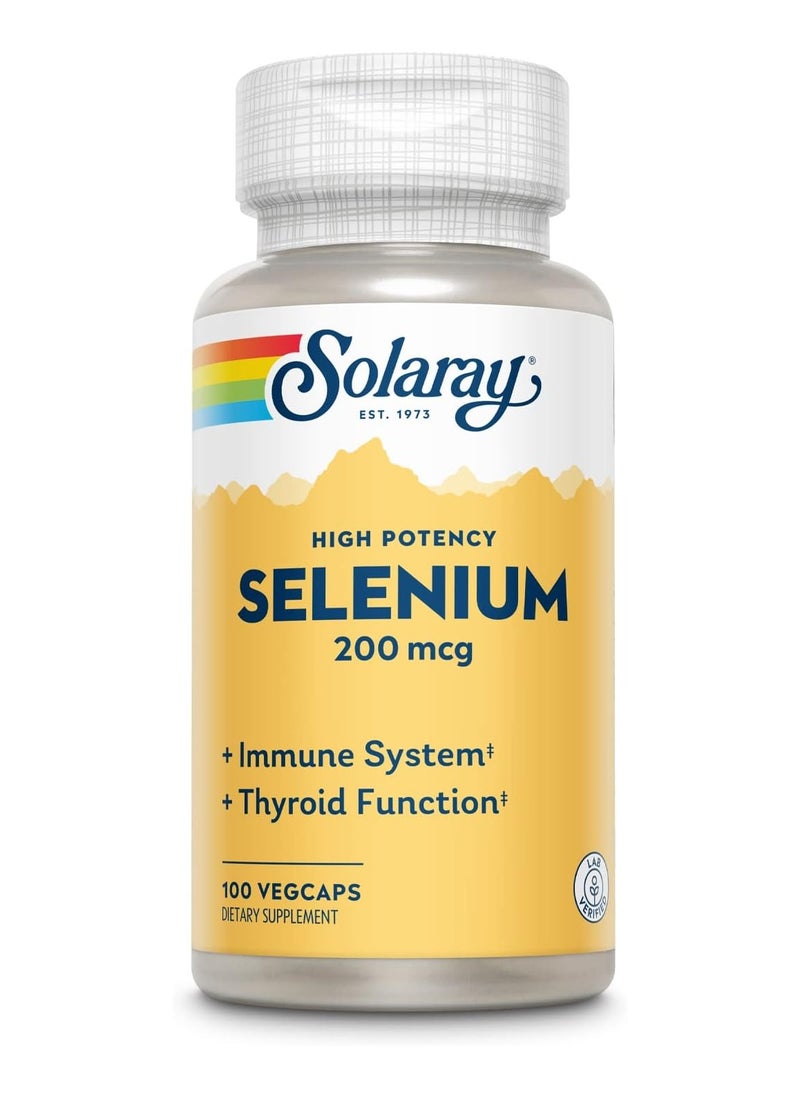 Solaray SOLARAY Selenium High Potency Veg Capsules (200mcg, 100 Pieces) 