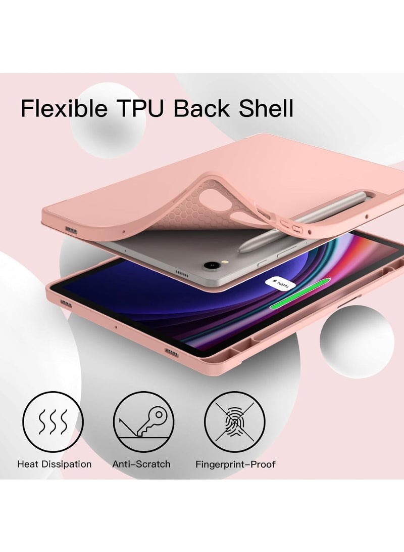 Rock Pow Case for Galaxy Tab S7 FE 5G 2021/S8 Plus 2022/S7 Plus 2020 12.4 inch with S Pen Holder, Smart Cover for 12.4" Samsung Galaxy Tablet (SM-X800 X806 T730 T736 T970 T975 T976 T978) - Image 4