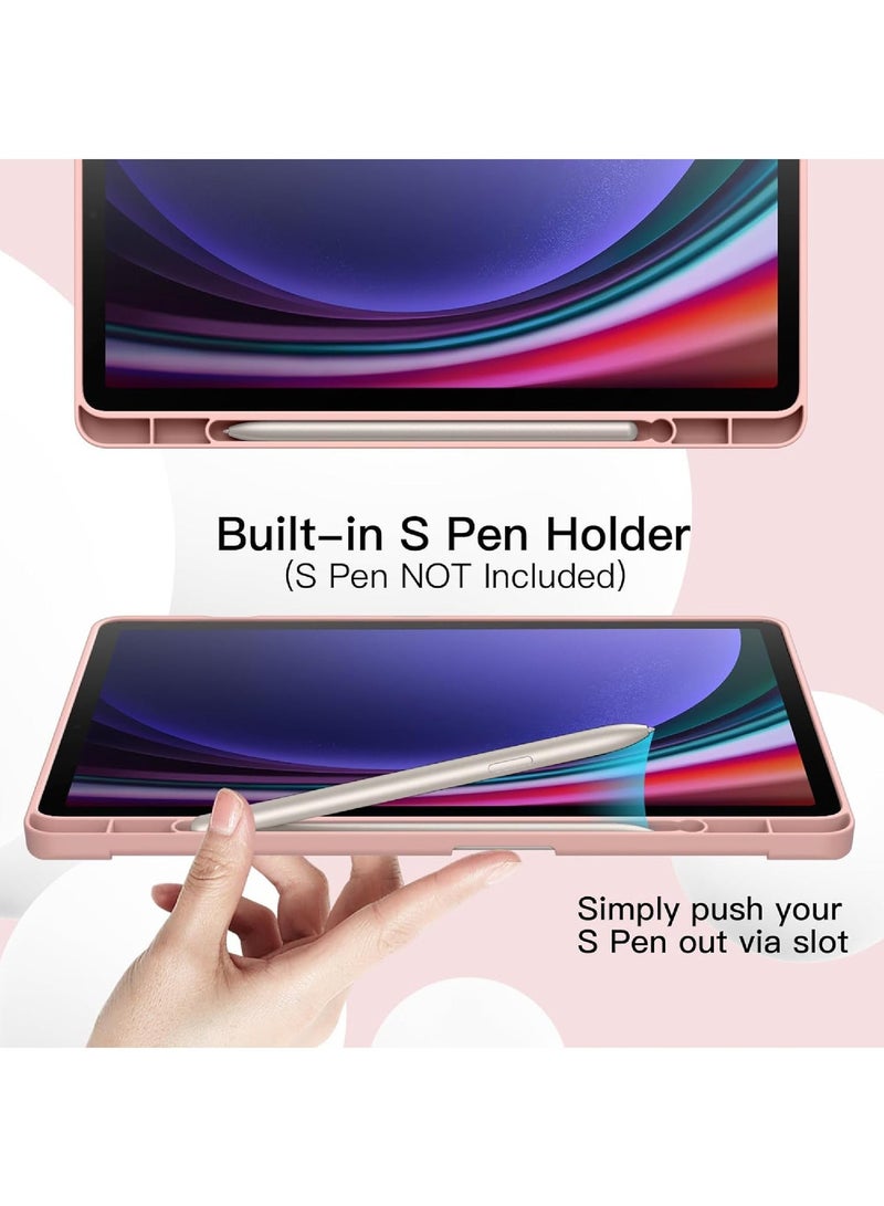 Rock Pow Case for Galaxy Tab S7 FE 5G 2021/S8 Plus 2022/S7 Plus 2020 12.4 inch with S Pen Holder, Smart Cover for 12.4" Samsung Galaxy Tablet (SM-X800 X806 T730 T736 T970 T975 T976 T978) - Image 3