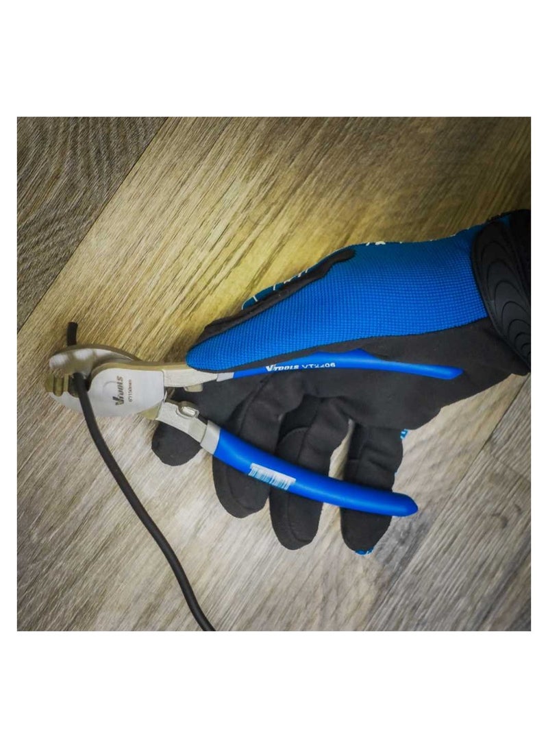 VTOOLS 6 Inch Cable Cutter Heavy Duty Carbon Steel Wire Cutter Dipped Handle Cutter for Aluminum, Copper Communications Cable - Image 5