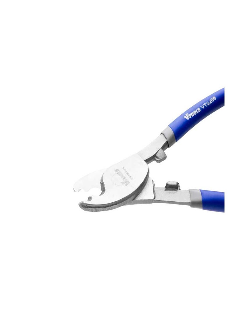 VTOOLS 6 Inch Cable Cutter Heavy Duty Carbon Steel Wire Cutter Dipped Handle Cutter for Aluminum, Copper Communications Cable - Image 3
