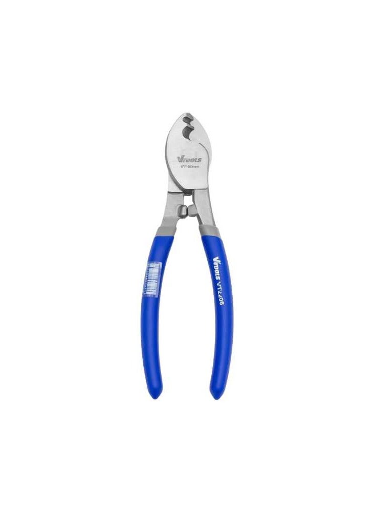 VTOOLS 6 Inch Cable Cutter Heavy Duty Carbon Steel Wire Cutter Dipped Handle Cutter for Aluminum, Copper Communications Cable - Image 2
