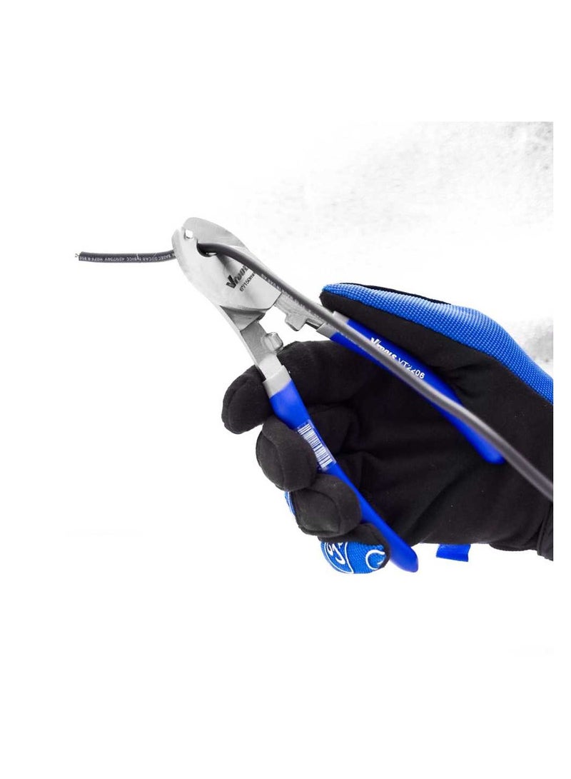 VTOOLS 6 Inch Cable Cutter Heavy Duty Carbon Steel Wire Cutter Dipped Handle Cutter for Aluminum, Copper Communications Cable - Image 4
