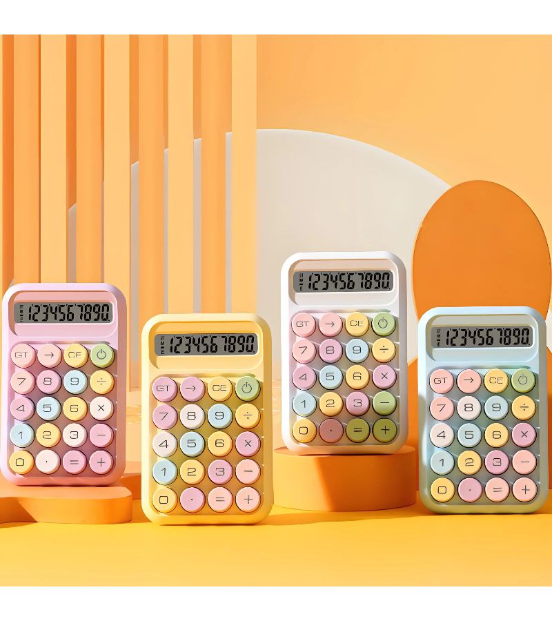 White Scientific Calculator With Large Digital Display Durable Precise For Office And School Use - Image 1