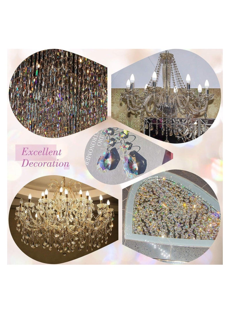 Captaintech 20 Pcs Crystal Prisms Chandelier Pendants, Teardrop Chandelier Replacement Set, Rainbow Maker Hanging Prisms for Wedding Party Tree Garlands Home Decoration - Image 4