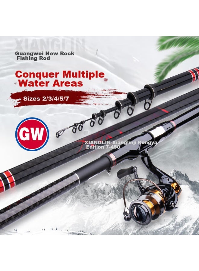 GW Guangwei Fishing Rod, Xianglin Jirongyao Edition, No. 3, 3.6 Meters, Sliding Float, Large Guide Rings, Long Sections, Rock Fishing Rod Set - Image 4