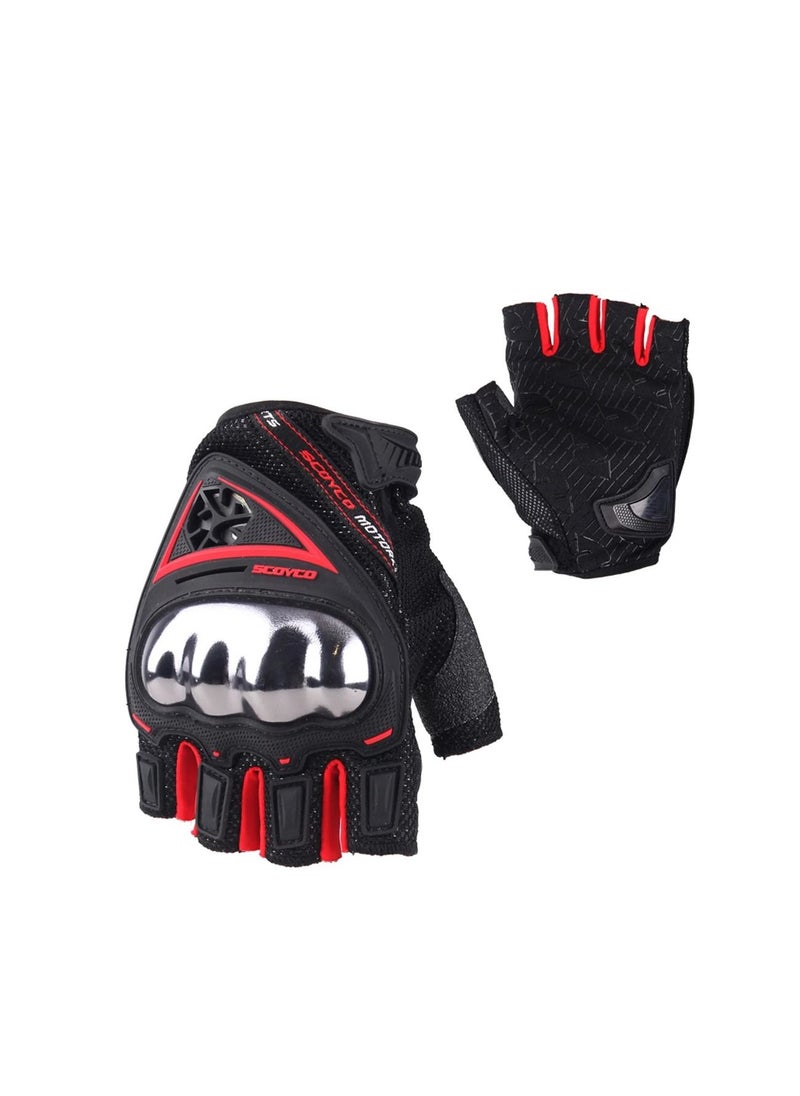 Scoyco - SJGShelf - Gloves - Motorcycle Glove Breathable Gloves Dirt bike gloves Guantes de Moto Protective Grip Hand gloves for motorcycle (MC44D Red gloves M) Size Large - Image 1