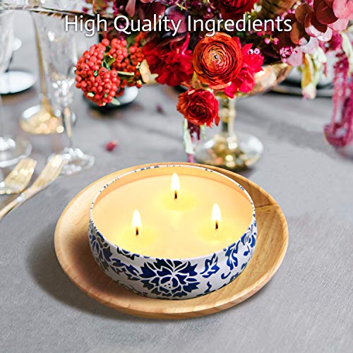 Hausware Citronella Candles Outdoor & Indoor - Large 13.5 oz Scented Candles Set 3 Pack Natural Soy Wax citronella Candles for Garden Patio Yard Home Balcony Camping Backyard - Image 5