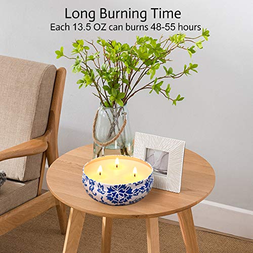 Hausware Citronella Candles Outdoor & Indoor - Large 13.5 oz Scented Candles Set 3 Pack Natural Soy Wax citronella Candles for Garden Patio Yard Home Balcony Camping Backyard - Image 4