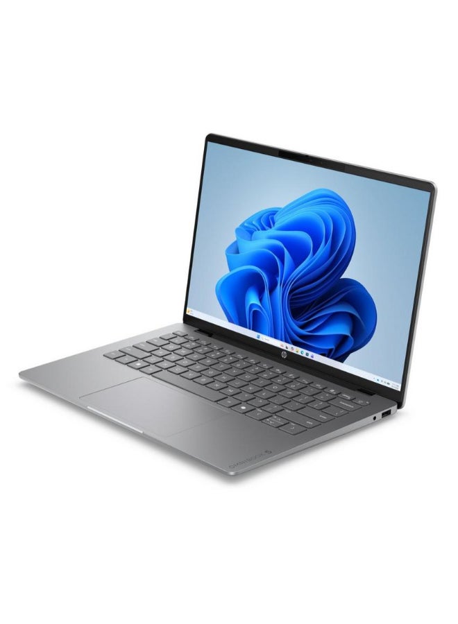 HP OmniBook 5 AI Laptop With 14 Inch OLED Display, AMD Ryzen AI 7 Processor/16GB RAM DDR5/512GB SSD/AMD Radeon 840M Graphics/Windows 11 Home/ English/Arabic Meteor Silver - Image 2