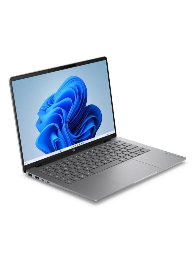 HP OmniBook 5 AI Laptop With 14 Inch OLED Display, AMD Ryzen AI 7 Processor/16GB RAM DDR5/512GB SSD/AMD Radeon 840M Graphics/Windows 11 Home/ English/Arabic Meteor Silver - Image 3