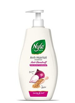 Nyle Naturals Anti Dandruff 2 In1 Shampoo With Active Conditioner With Onion And Methi Gentle And Soft Shampoo Ph Balanced And Paraben Free For Men And Women 800Ml  - Image 1