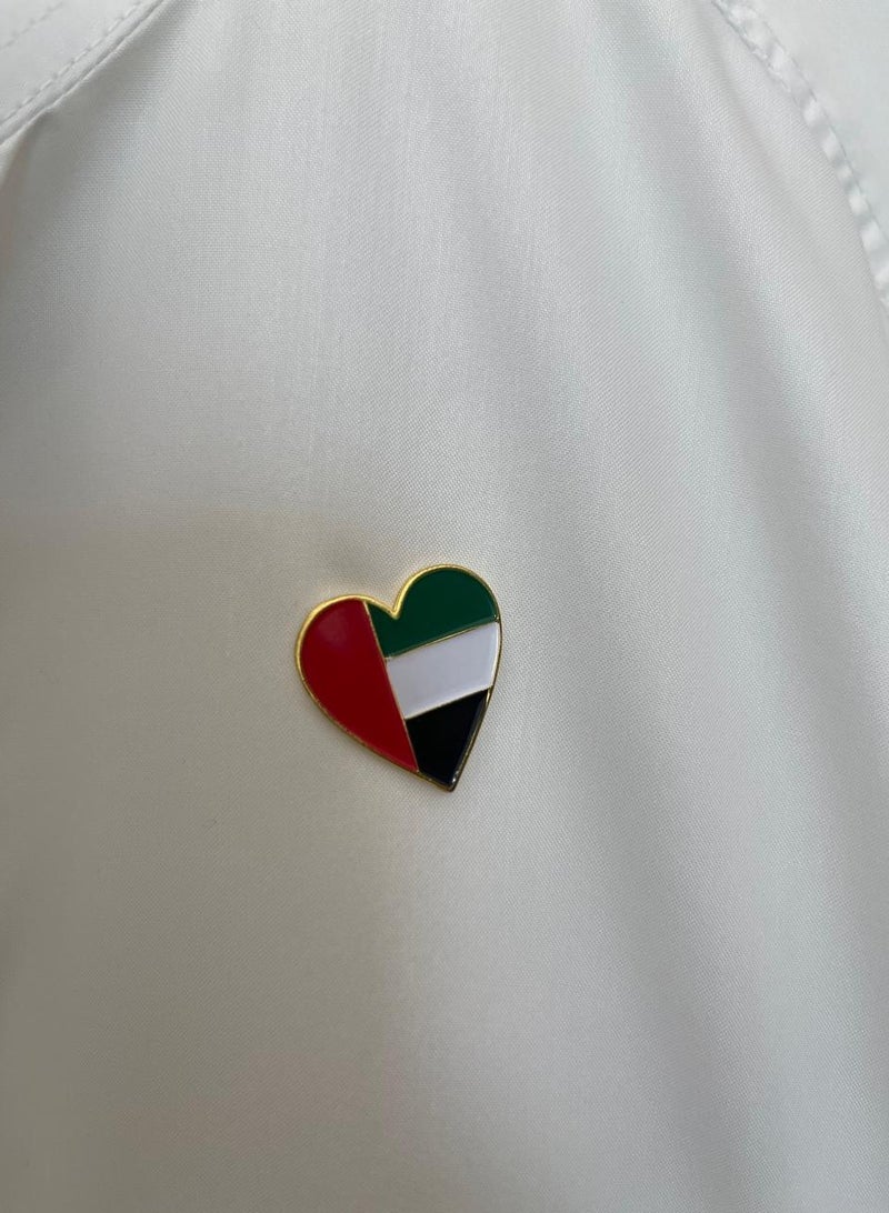 clooudiss Brooch/Logo/Magnetic Badge - UAE Flag heart shape - UAE National Day 54 - Image 4