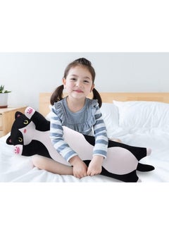 MAGIC VAULT Cat Stuffed Animal Plush Pillow – Cute Long Cat Body Pillow, Soft Kitten Plush Toy, Cat Stuffed Animal for Kids, Girlfriend Gift, Cozy Decorative Throw Pillow (50CM, Black)  - Image 5