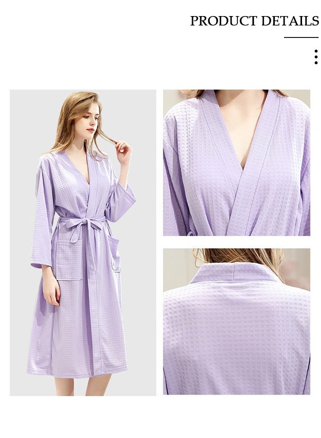 DUNISO رداء نسائي خفيف الوزن ناعم كيمونو رداء للاسترخاء مع جيوب جانبية وأكمام طويلة، رداء نوم، رداء سبا، ثوب نوم للنساء، رداء حمام مائي، رداء وصيفة العروس، رداء الخريف - Image 4