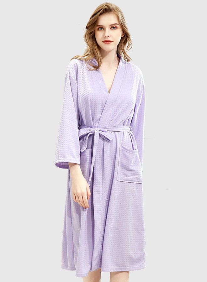 DUNISO رداء نسائي خفيف الوزن ناعم كيمونو رداء للاسترخاء مع جيوب جانبية وأكمام طويلة، رداء نوم، رداء سبا، ثوب نوم للنساء، رداء حمام مائي، رداء وصيفة العروس، رداء الخريف - Image 3