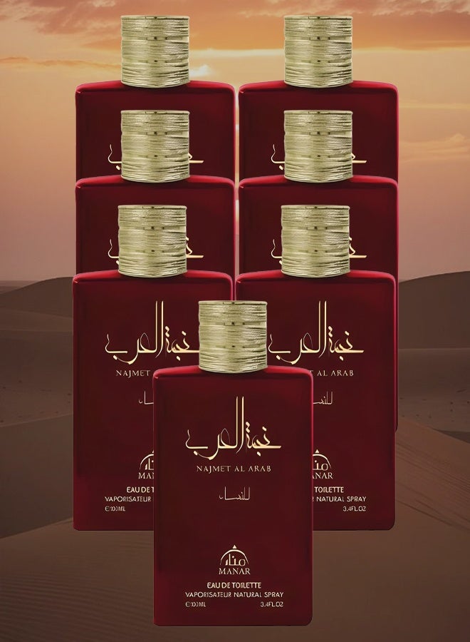 manar 7 Pieces Najmet Al Arab Perfume For Women 100ml EDT - Image 1