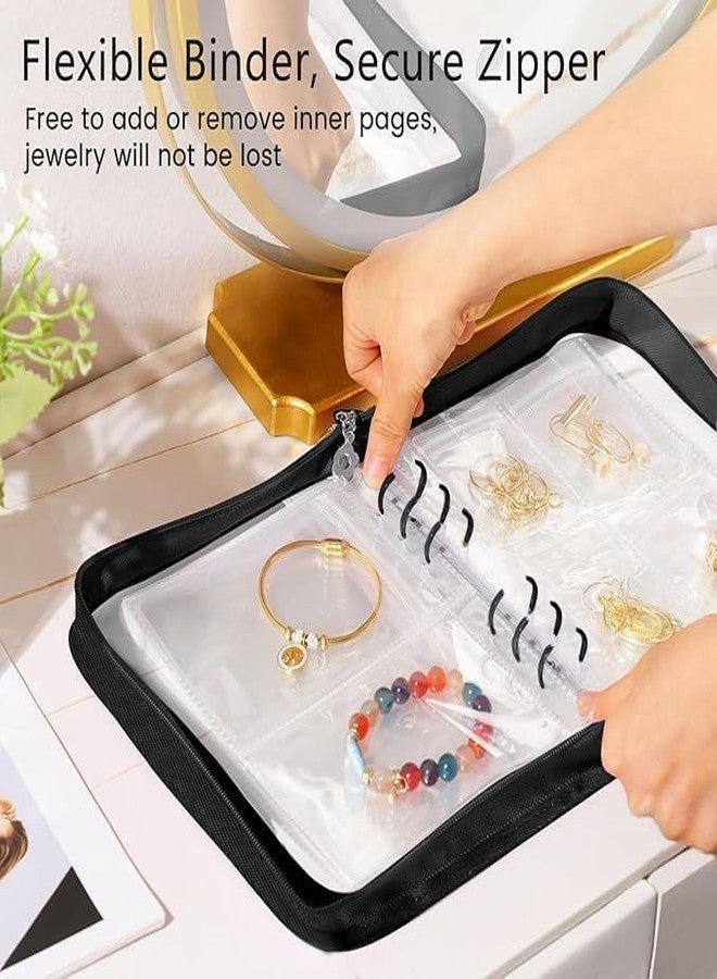 Whimsical 60 Pocket Transparent Jewelry Storage Book, Earring Book Organizer for Necklace, Ring, Earring - Anti Oxidation Jewelry Storage Organizer Bag for Bracelets Necklace Rings - Image 3