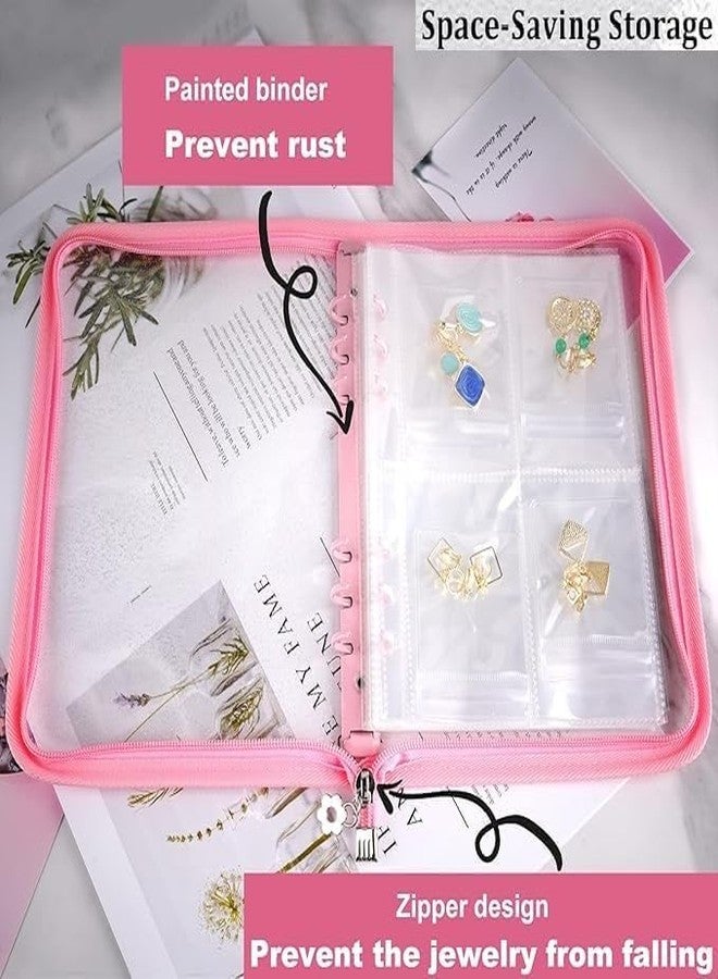 Whimsical 60 Pocket Transparent Jewelry Storage Book, Earring Book Organizer for Necklace, Ring, Earring - Anti Oxidation Jewelry Storage Organizer Bag for Bracelets Necklace Rings - Image 2