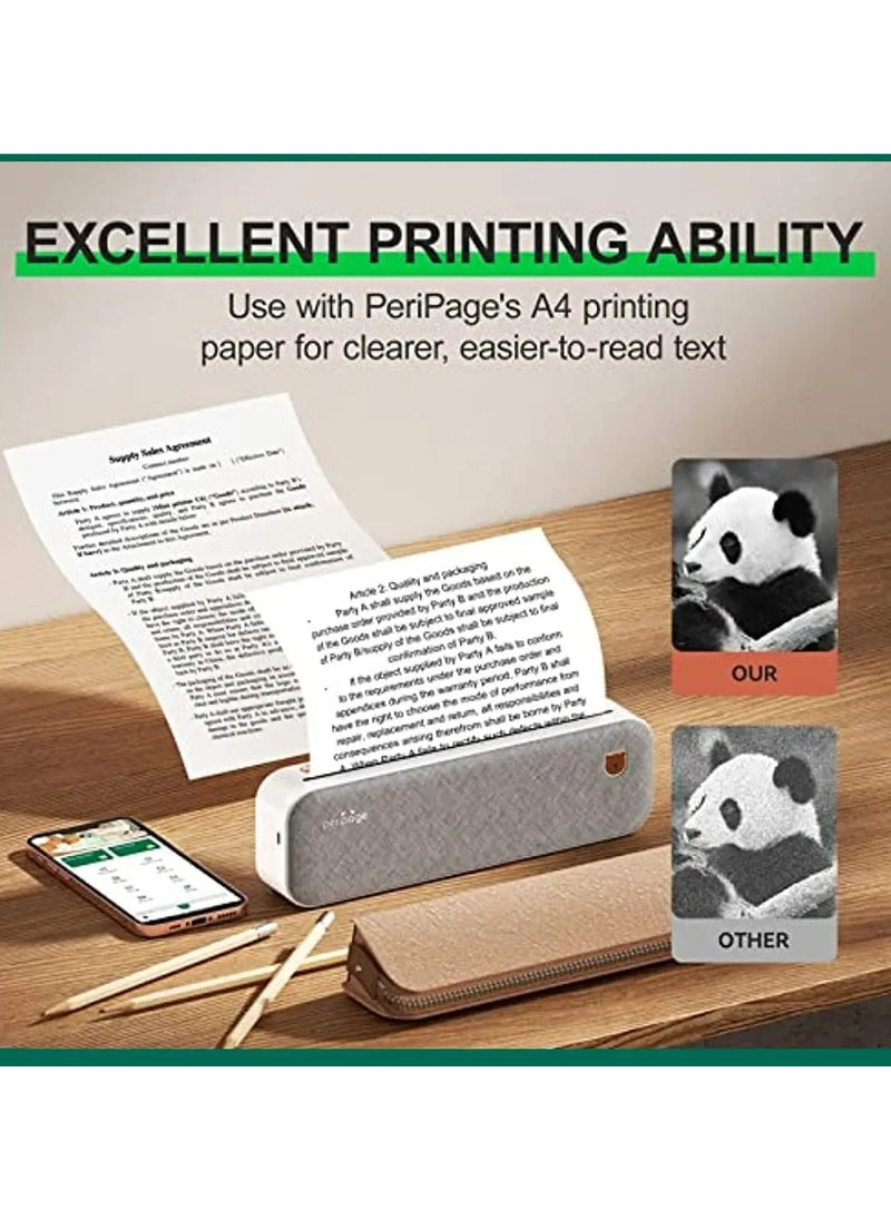 Generic Wireless Portable Thermal Printers Inkless Mobile Printer Compatible With iOS Android And Laptop with A4 Thermal Paper Roll  - Image 4