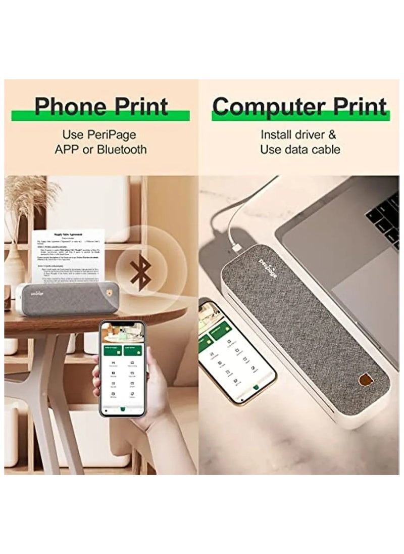 Generic Wireless Portable Thermal Printers Inkless Mobile Printer Compatible With iOS Android And Laptop with A4 Thermal Paper Roll  - Image 3