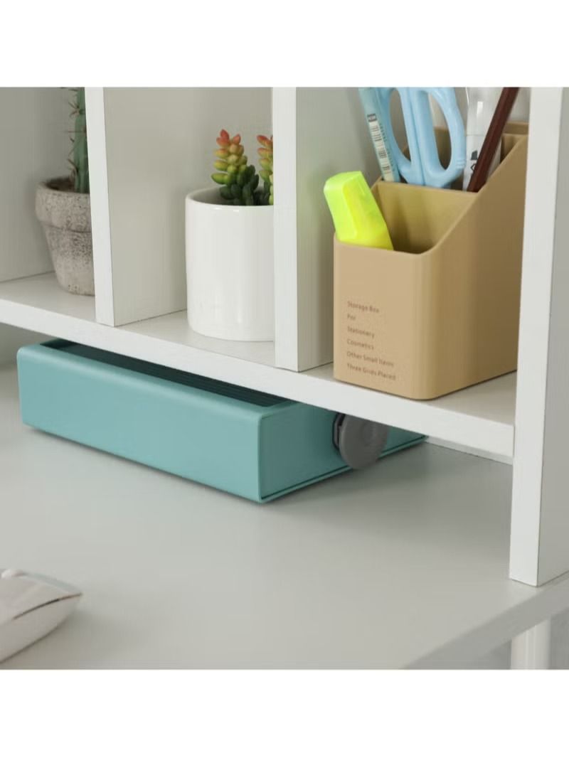 AGD Adjustable Height Kids Study Desk with Hutch Bookshelf White - Image 5