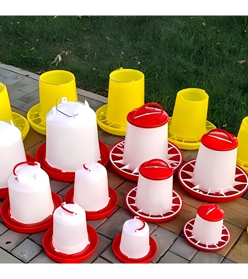 Automatic Chicken Feeder And Waterer Set 2 Piece Plastic No Batteries Needed - Image 2