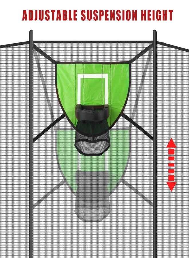 lasuroa Trampoline Basketball Hoop with 3 Basketballs & Pump, Mini Basketball Hoop for Kids Waterproof Basketball Goal Soft Basketball Game Set Attachment for All Ages Basketball Lovers (Green) - Image 3