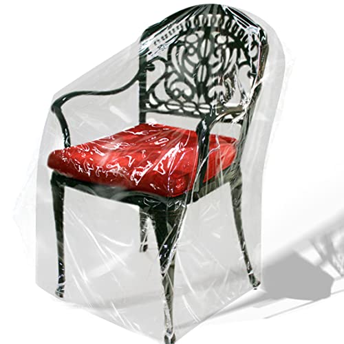 LAMINET Crystal Clear Heavy-Duty Waterproof Plastic Outdoor Furniture Cover - Chair Cover - 3 Season Protection - Keep - Image 2