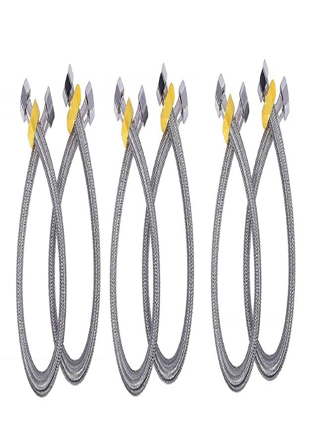 JAGGER 304 Grade Stainless Steel Connection Pipe For Wash Basin, Geyser & Toilet Seat Flush, Chrome Finish (Length - 24-inch & Width - 1/2-inch) PACK OF (6) - Image 1