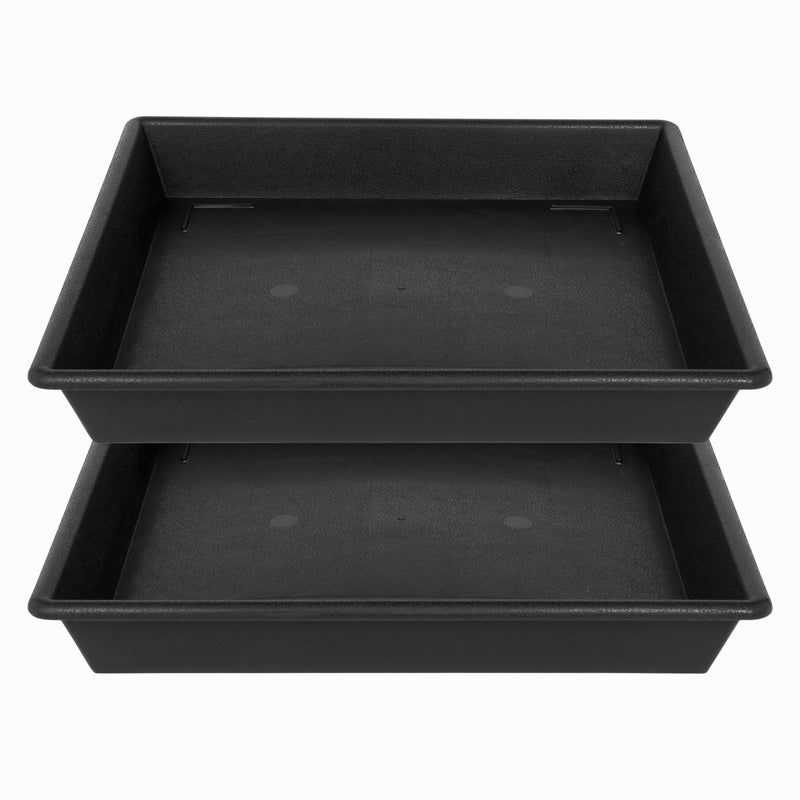 NIMYAU Square Plant Saucer 8 Inch 2 Pack 6 8 10 12 14 16 18 20 Inch, Plant Trays for Pots Heavy Duty Plastic Plant Saucers for Indoors Outdoors, Flower Pot No Holes Plant Drip Trays - Image 1