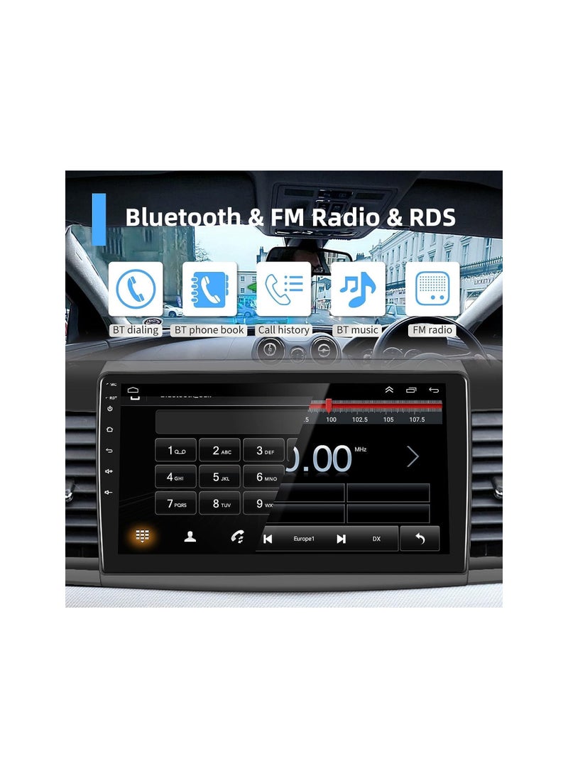 SHEZA STAR - Android Car Stereo for Mitsubishi Lancer 2007-2017 6GB RAM 128GB ROM Support SIM Card,Apple Carplay,Mirror-Link Wi-Fi BT, Radio GPS Navigation,10 Inch IPS Touch Screen with Backup Camera Included - Image 1