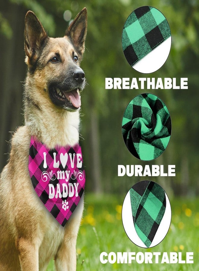 Razpah I Love My Dad Dog Bandana, Dad's Gift Dog Bandana, Pet Scarf Accessories, Printed Dog Bandanas Gift for Dog Lover Birthday or Christmas, Father’s Day Party, Gift for Small Medium Large Dogs (H4) - Image 4