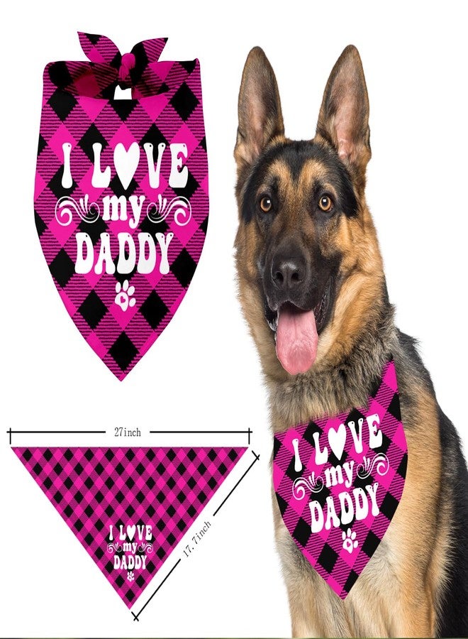 Razpah I Love My Dad Dog Bandana, Dad's Gift Dog Bandana, Pet Scarf Accessories, Printed Dog Bandanas Gift for Dog Lover Birthday or Christmas, Father’s Day Party, Gift for Small Medium Large Dogs (H4) - Image 3