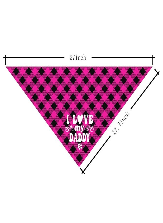 Razpah I Love My Dad Dog Bandana, Dad's Gift Dog Bandana, Pet Scarf Accessories, Printed Dog Bandanas Gift for Dog Lover Birthday or Christmas, Father’s Day Party, Gift for Small Medium Large Dogs (H4) - Image 2