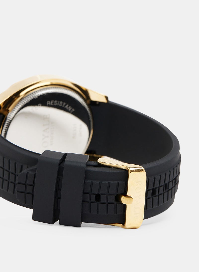 Royale Executive Men's Classic Rubber Strap Watch - Image 4