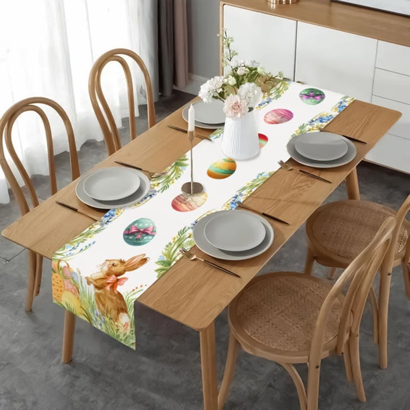 Hand Painted Lightweight Table Runner Placemat For Holiday Wedding Kitchen Decor - Image 4
