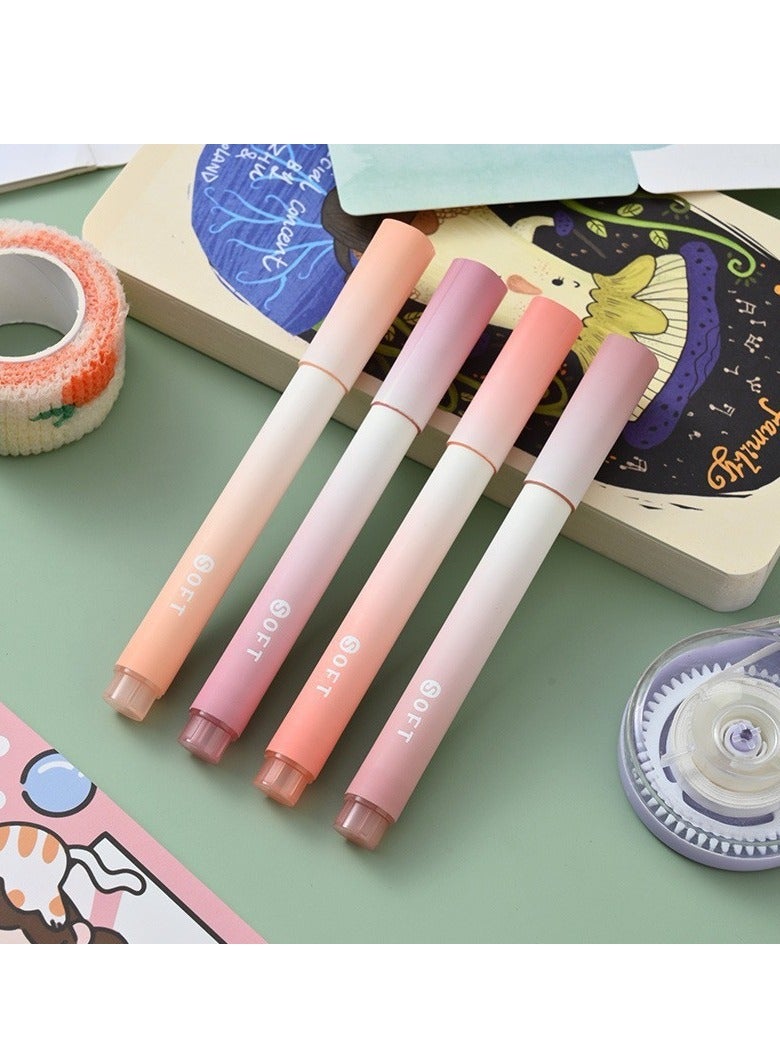 Generic Four-piece highlighter set, assorted colors, biblical highlighters and pens without bleed, aesthetic highlighters with soft chisel tips, cute highlighters, bible study supplies and aesthetic school supplies  - Image 1