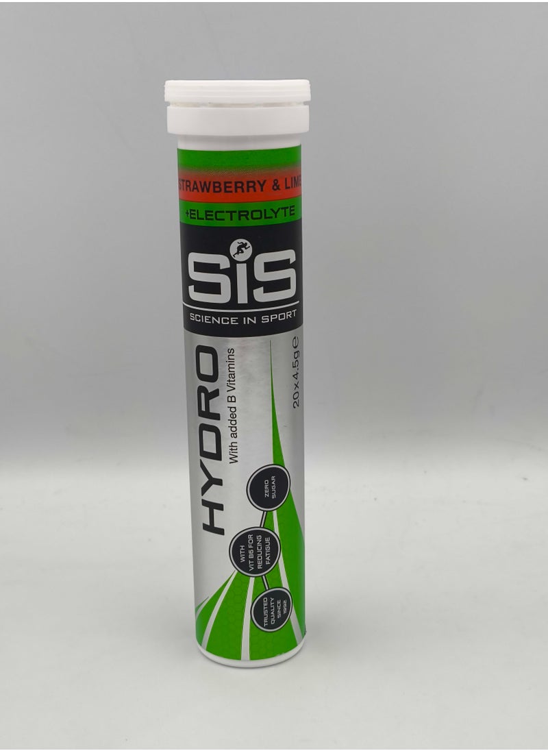 SIS Hydro with added B Vitamins Trusted Quality Since 1992,With Vit B6 for reducing Fatigue Zero suger,Strawberry and Lime Flavour