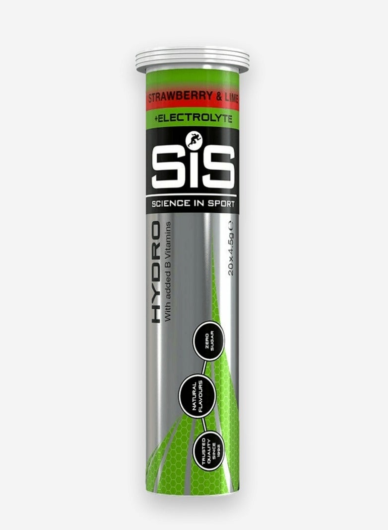 SIS Strawberry & Lime Electrolyte - SIS -  Science in Sport - Hydro with added B Vitamins - Trusted Quality Since 1992,With Vit B6 for reducing Fatigue Zero sugar, 20 x 4.5 g - Image 1