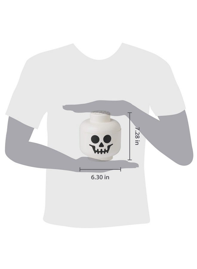 ROOM COPENHAGEN, LEGO Storage Heads Stackable Storage Container - Buildable Organizational Bins for Kid’s Toys and Accessories - 6.30 x 6.30 x 7.28in - Small, Skeleton, Holds 250 Bricks - Image 3