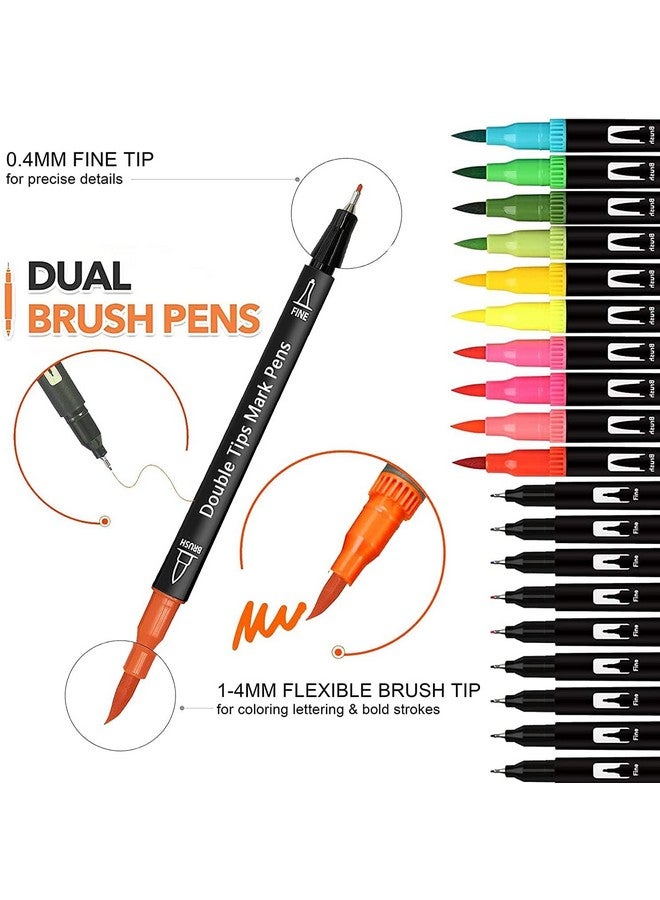 Corslet أقلام فرشاة كورسلت 24 لون بتقنية الطرفين - Image 4