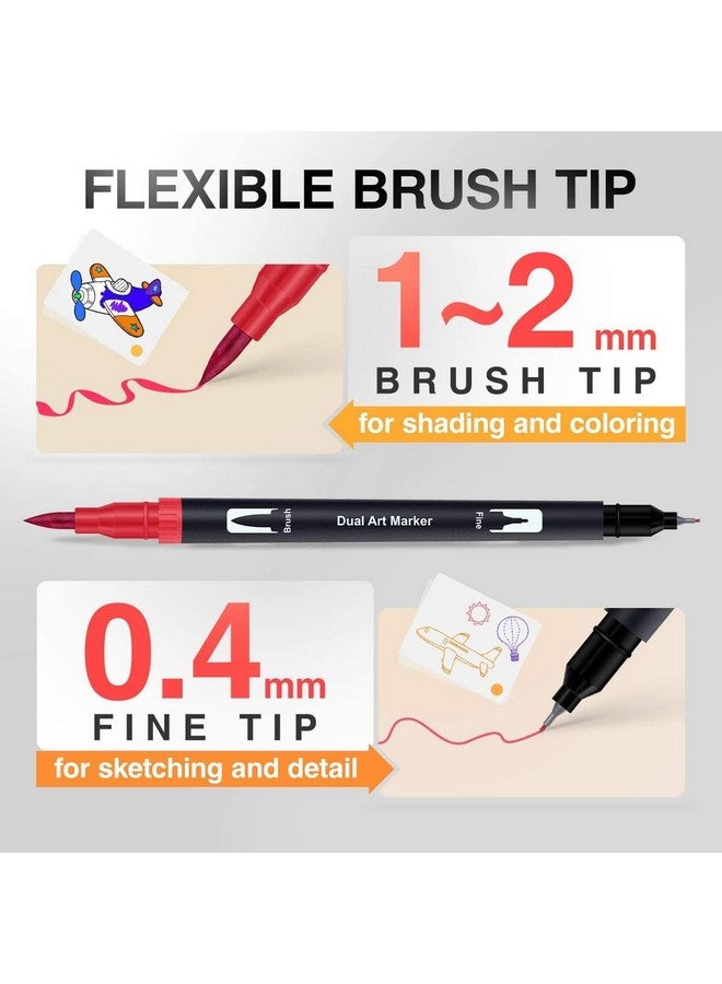 Corslet أقلام فرشاة كورسلت 24 لون بتقنية الطرفين - Image 3