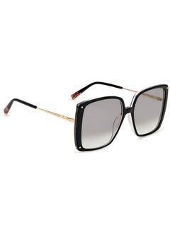 MISSONI نظارة شمسية مربعة للحماية من الأشعة فوق البنفسجية للنساء - Mis 0002/S Black 58 - مقاس العدسة 58 ملم  - Image 2
